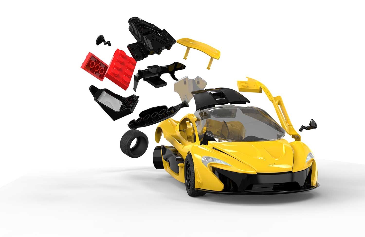 J6013 QUICKBUILD McLaren P1 - Желтый  Airfix