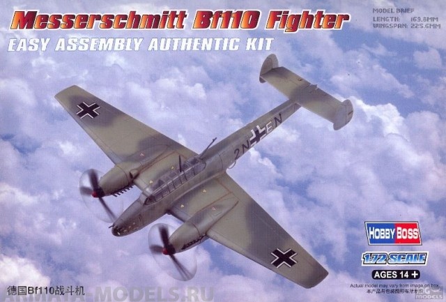 80292 Самолет Messerschmitt Bf110 Fighter Hobby Boss