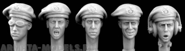 HGH07 5 heads, Ger. WW2 panzerberet 