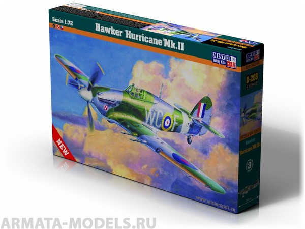 D-208 Самолет Hawker Hurricane Mk.IIc MISTERCRAFT