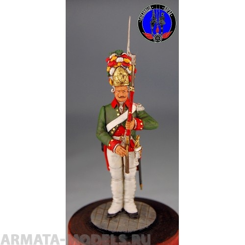 ОП.60.059 Фигура из белого металла  Гренадёр лейб гвардии 1786-1796 г.г.  Студия Оловянный Парад