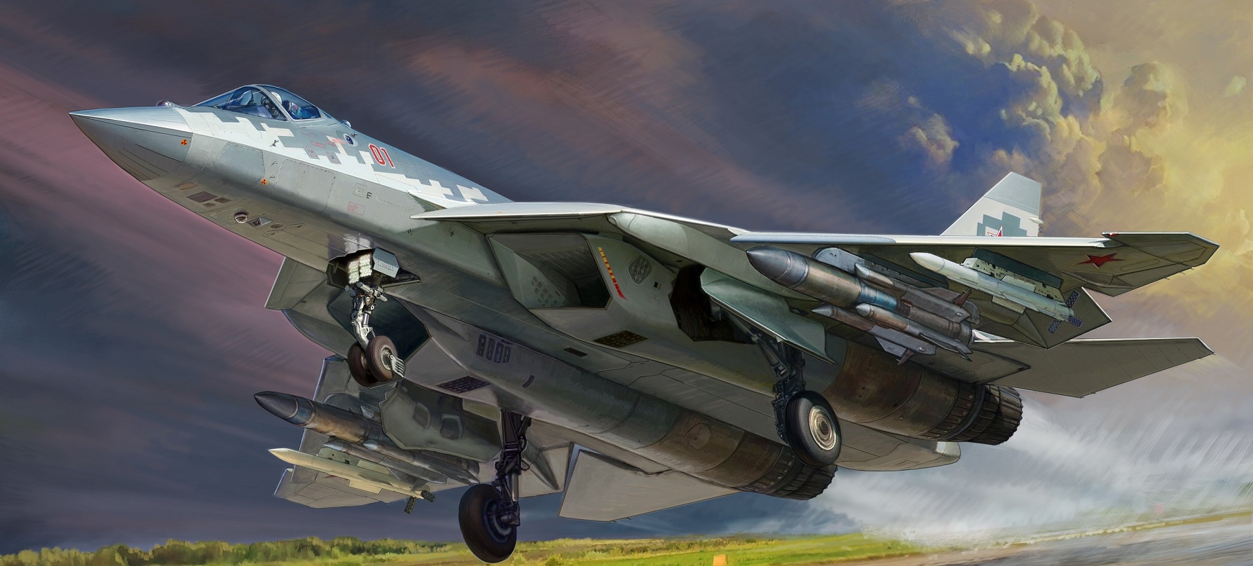 4824 Истребитель пятого поколения Су-57 Звезда