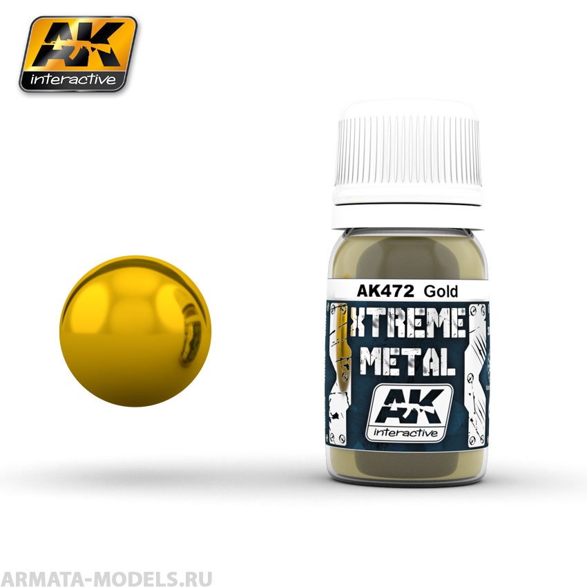 AK472 Краска металлик XTREME METAL GOLD