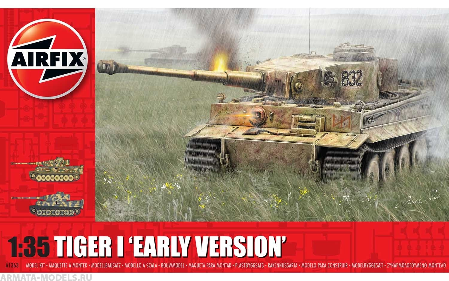 A1363 Сборная модель Танка Tiger-1 Early Version Airfix