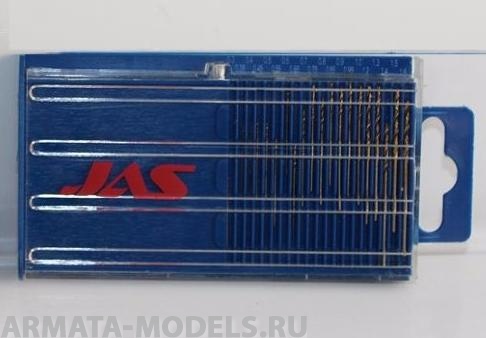 4274J Мини-сверла, диаметр 0,3-1,6 мм, набор 20 шт., HSS 4341, нитрид-титановое покрытие