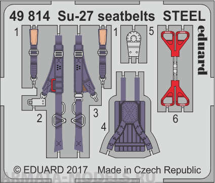 49814ED Su-27 seatbelts STEEL