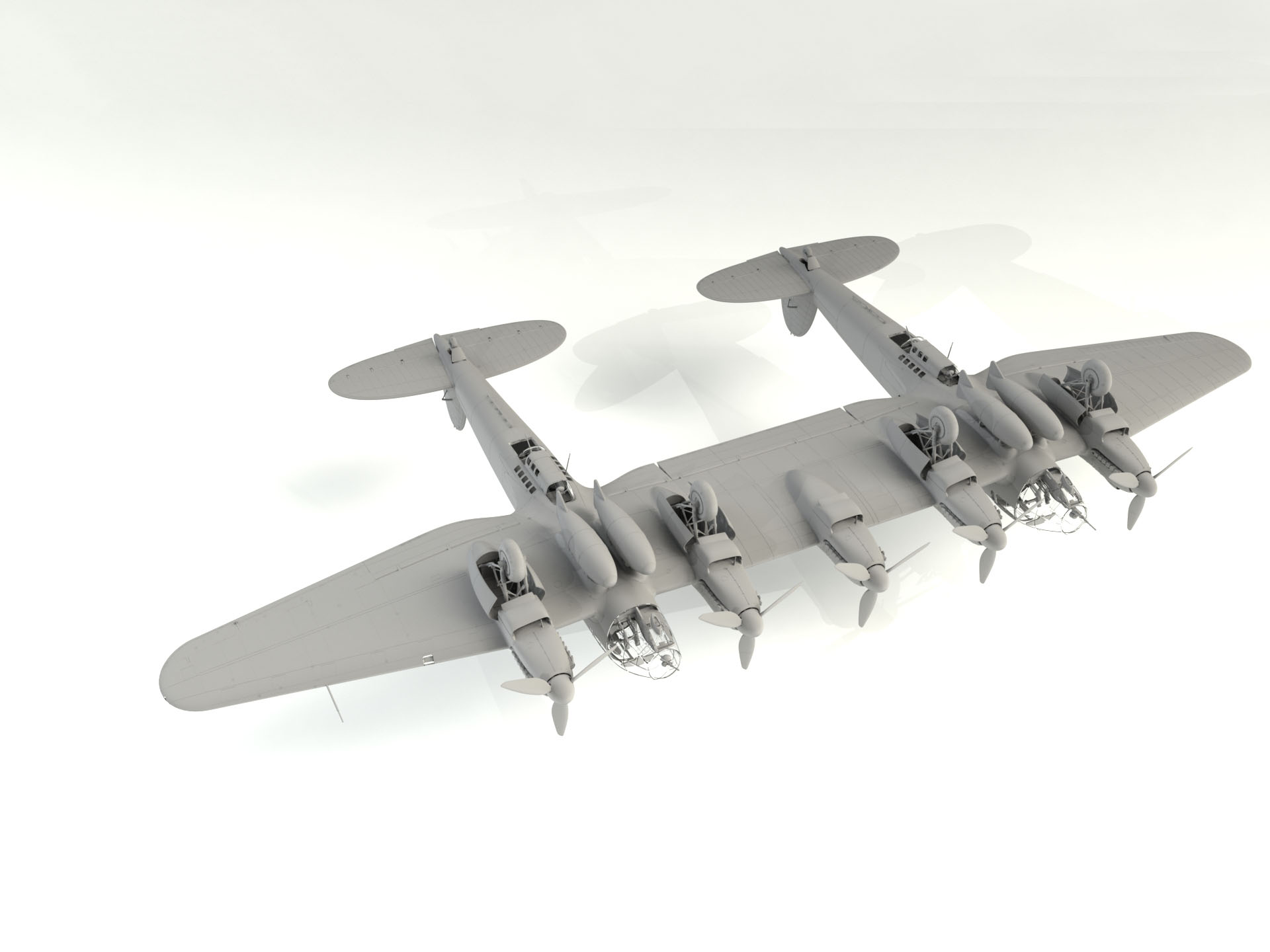 48260 He-111 Z1 Zwilling WWII German Glider Tug, Германский буксировщик планеров II МВ ICM