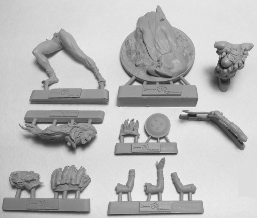 CHM-75019. Индийская богиня Кали. 75 мм. Материал - смола. Chronos Miniatures