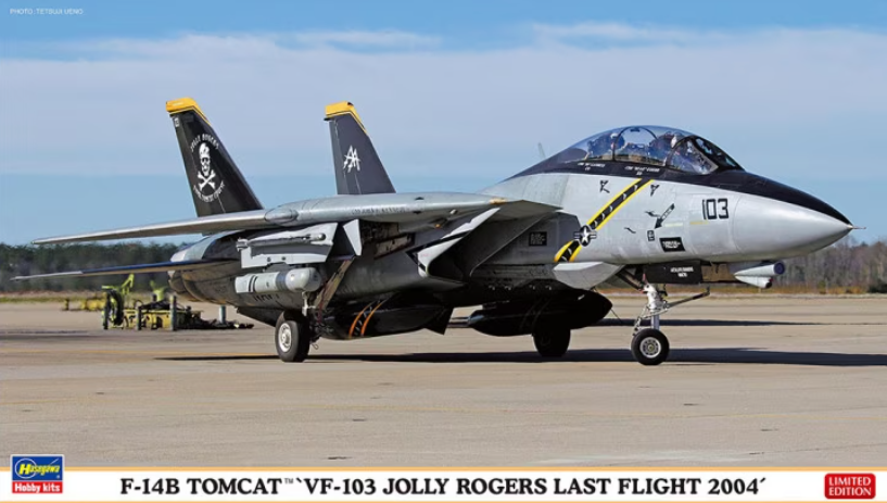 02434-Истребитель ВМС США F-14B TOMCAT VF-103 JOLLY ROGERS LAST FLIGHT 2004 (Limited Edition) Hasegawa