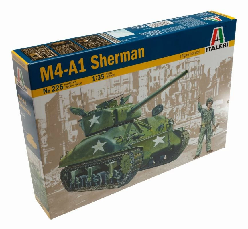 225ИТ Танк Sherman M4 A1 Italeri
