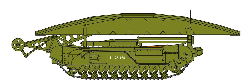 A04301V Сборная модель инженерного танка  Churchill Bridge Layer Airfix