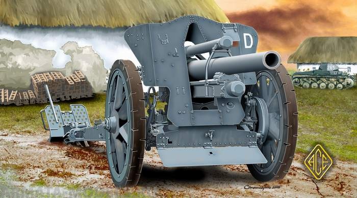 ACE72216 Немецкая гаубица  FH18 10,5 cm ACE