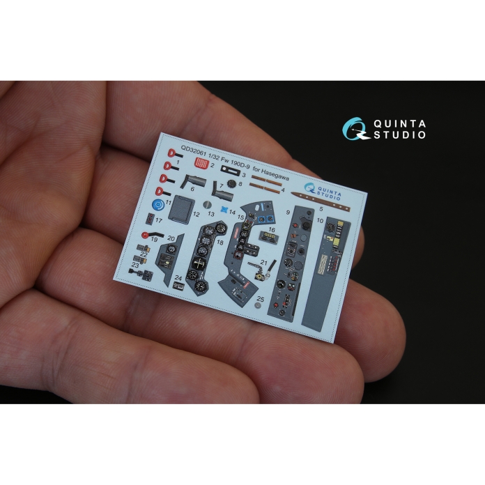 QD32061 3D Декаль интерьера кабины FW 190D-9 (для модели Hasegawa)