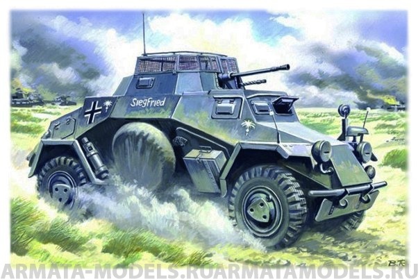 48191 Sd.Kfs.222, германский легкий бронеавтомобиль ICM