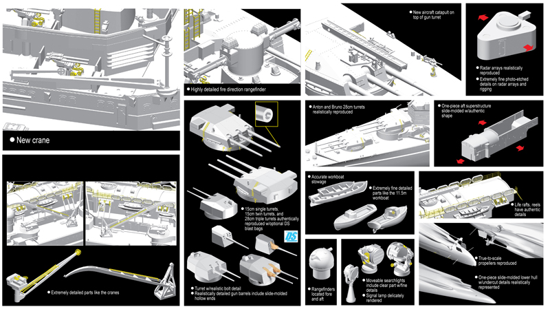 1036Д 1/350 Немецкий линейный крейсер Scharnhorst 1941 Dragon