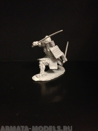 561ТБ Пеший самурай с двумя мечами 54 мм Три Богатыря