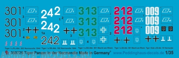 725PED Декаль Tiger markings in the Normandy