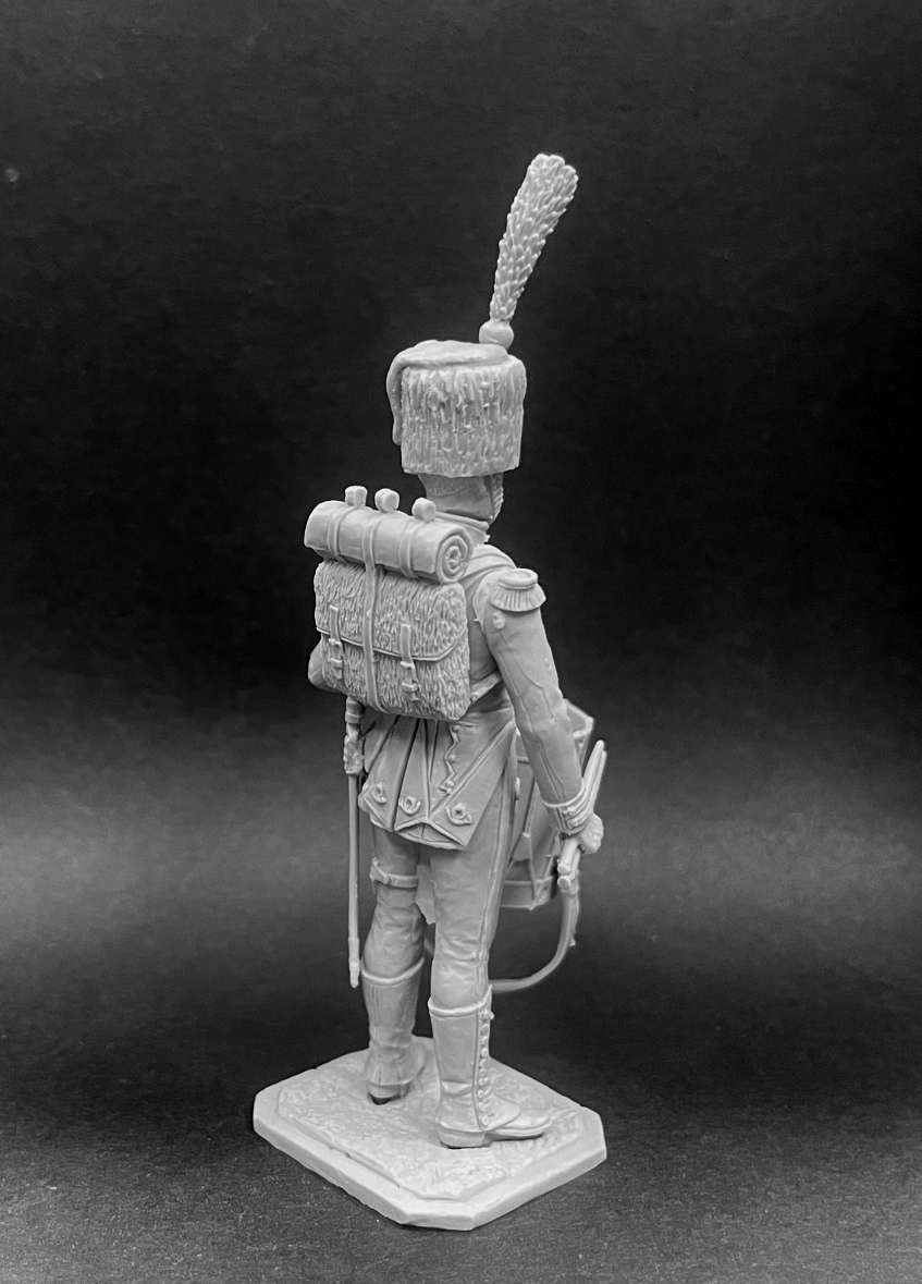 CHM-54329. Барабанщик гвардейского егерско-карабинерного батальона, Вестфалия 1810-13 гг. 54 мм. Материал - смола. Chronos Miniatures
