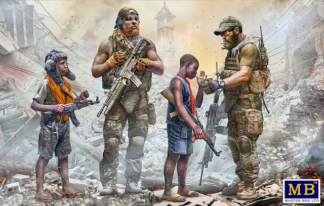 MB35200 Фигуры, Где-то на нашей планете. Делясь огнем Master Box (MB)