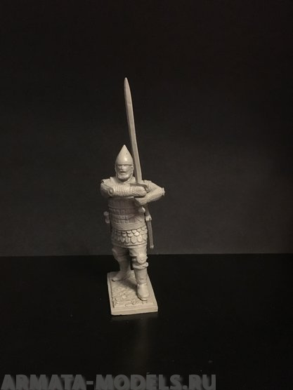 405ТБ Пеший русский дружинник с двуручным мечем Три Богатыря