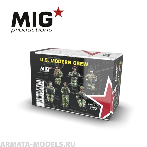 MP72-411 Пластиковая фигура  U.S. Modern crew MIG Productions
