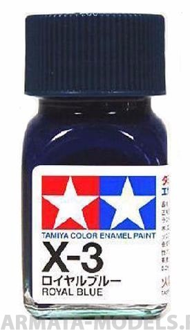 80003T Х-3 Royal Blue (Королев. синяя) краска эмал.10 мл.