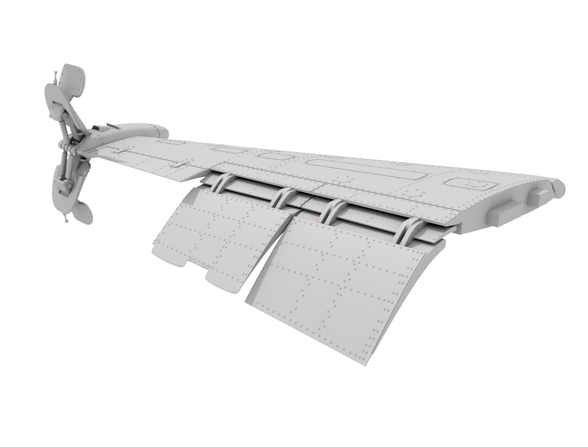 AM0037 Крылья с выпущенной механизацией для Грача