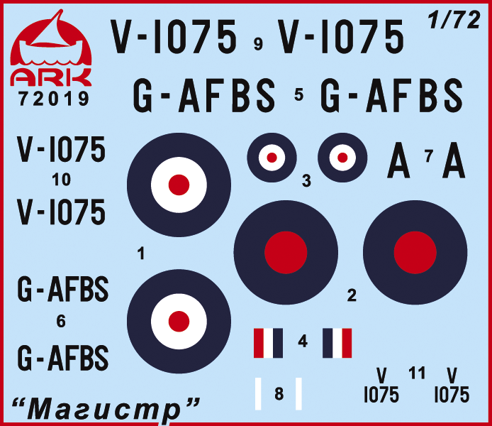 72019 Тренировочный самолет Магистр ARK model
