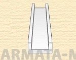 EVG262 Швеллер пластиковый 2х1 мм, 4 шт/уп.