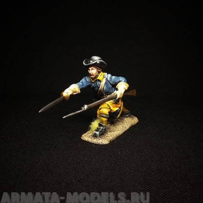 5262ТБ ВИМ, шведский мушкетер бьющий шпагой (Лейб-гвардия), Северная  война, 1/35 Три Богатыря