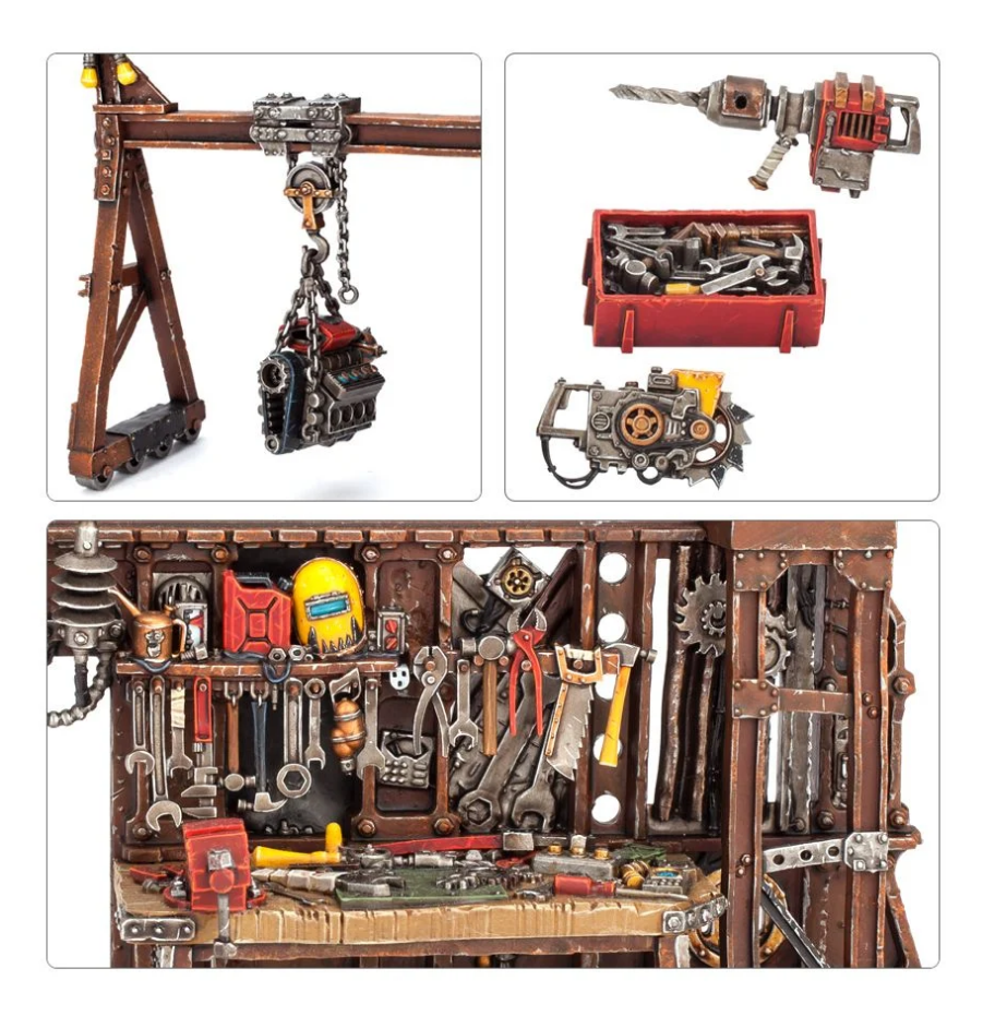 50-28GW Набор игрового ландшафта Орки. Мастерская Механьяка (Orks Mekboy Workshop)