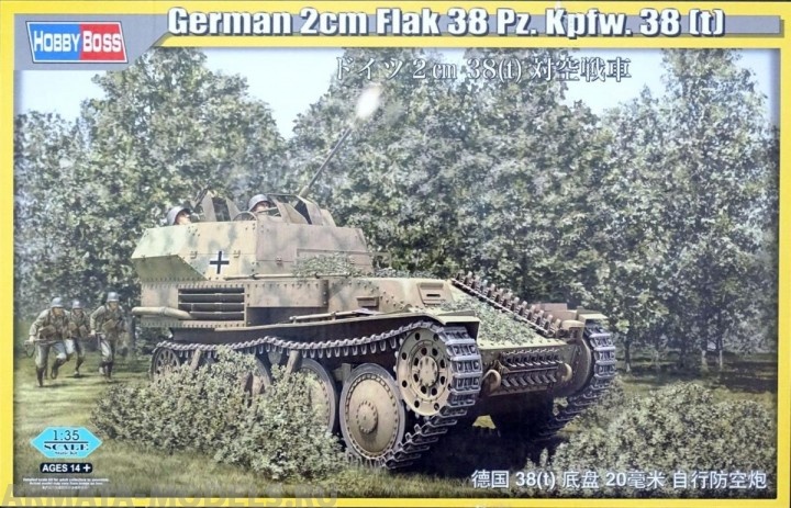 80140 ЗСУ German 2cm Flak 38 Pz.Kpfw .38 (t) Hobby Boss