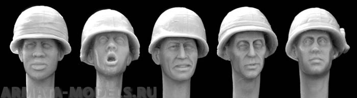 HUH02 5 heads, US M1 with cloth cover Hornet