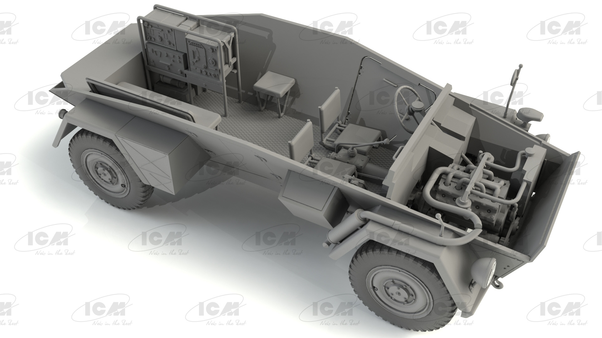 35110 Sd.Kfz. 247 Ausf.B, Германский бронеавтомобиль управления ICM