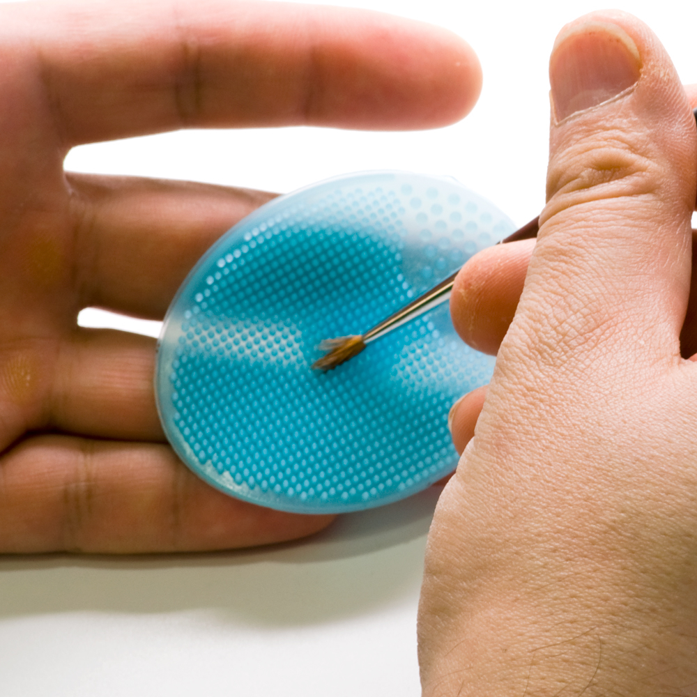 B370-01 blue Коврик для мытья кисти силиконовый, голубой