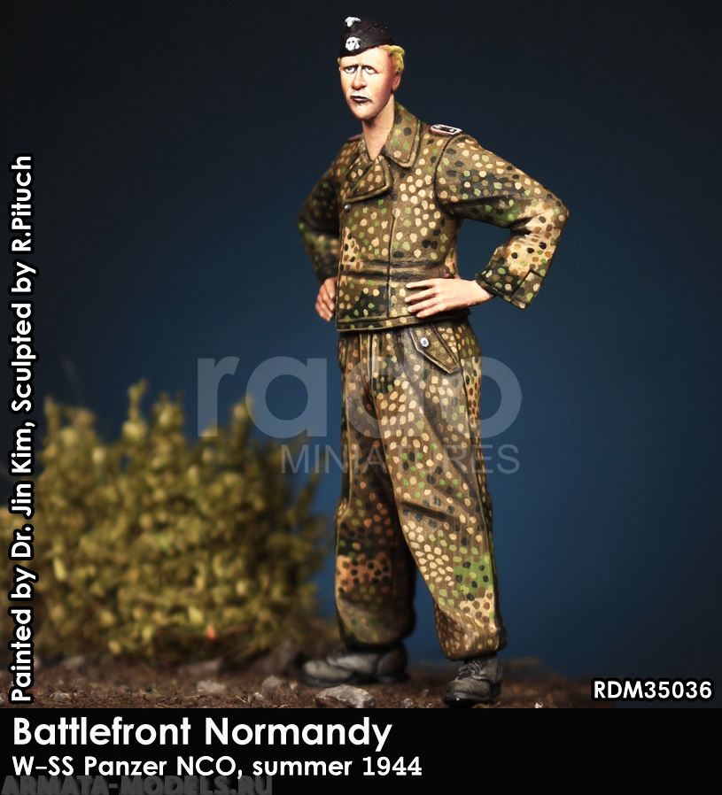 RDM35036 Фигура немецкого содата W-SS Panzer NCO, summer 1944 RADO MINIATURES