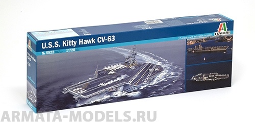 5522ИТ Корабль Китти Хок Italeri