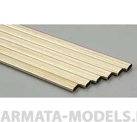 KS5095 Овальная латунная трубка 12х4 мм, 1 шт