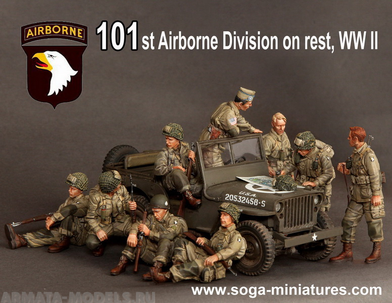 SOGA-1 101st Airborne Division on rest, WW II SOGA Miniatures