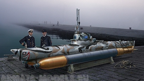 5609ИТ Подводная лодка Biber midget submarine Italeri