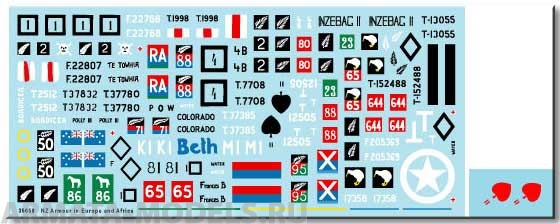 35058BIS Декаль NZ Armour in Europe and Africa