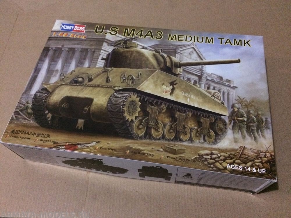 84803 Танк U.S M4A3 Medium Tank Hobby Boss