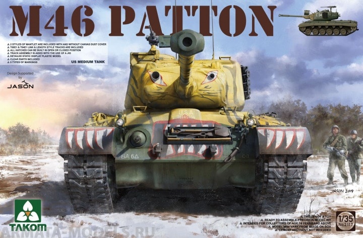 2117T US  MEDIUM  TANK M-46  PATTON Takom