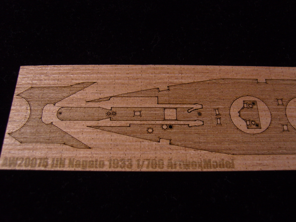 AW20075 Деревянная палуба для IJN Nagato 1933