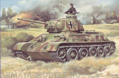 Soviet Captured T-34/76 Tank with resin parts 1942 UM