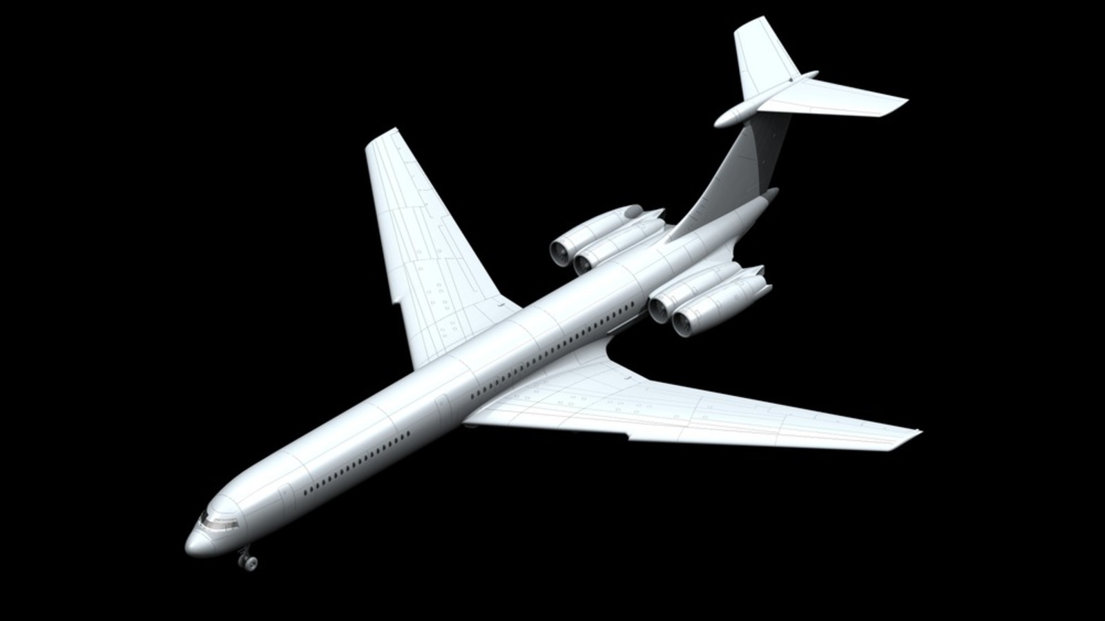 14406 Ильюшин-62М, Пассажирский самолет ВВС Германии ICM