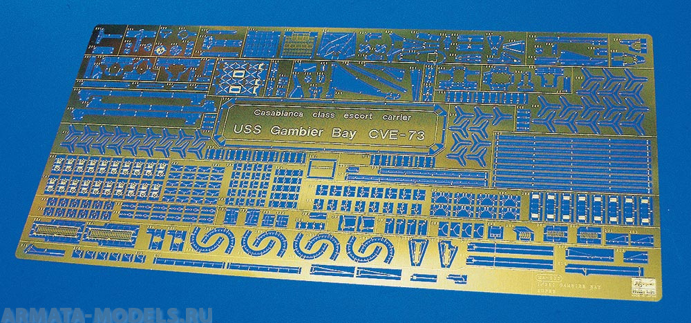 72145	 Фототравление ESCORT CARRIER USS GAMBIER BAY DETAIL UP ETCHING PARTS SUPER (HASEGAWA) 1/350