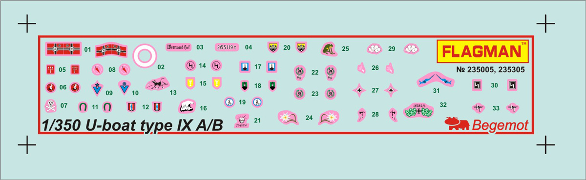 235005F Германская подводная лодка тип IX A/B Флагман