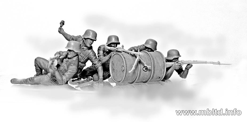 MB35102 Немецкая  пехота в обороне. Набор №1 Master Box (MB)