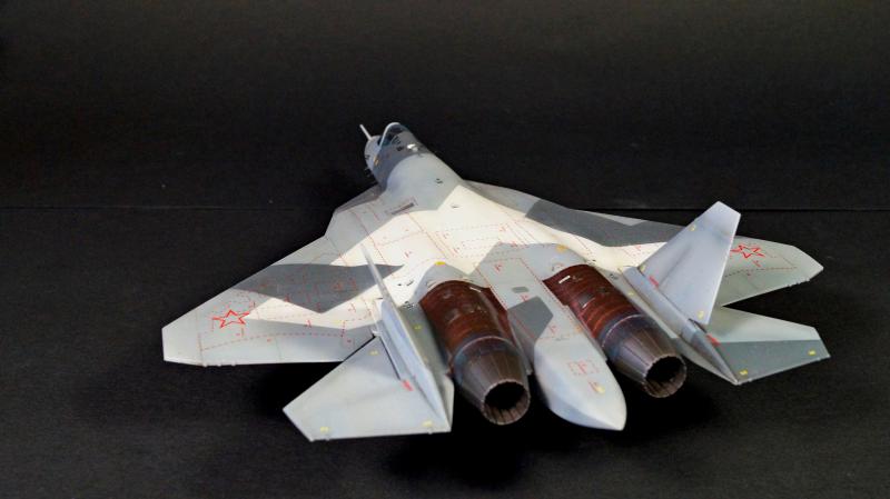 72041 ПАК-ФА Т-50 Истребитель ВКС России 5-го поколения (без смолы) ARK model